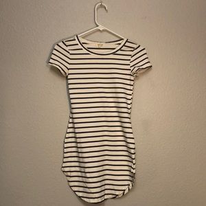 White/Black striped dress